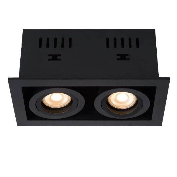 Lucide CHIMNEY - Recessed spotlight - 2xGU10 - Black - detail 2